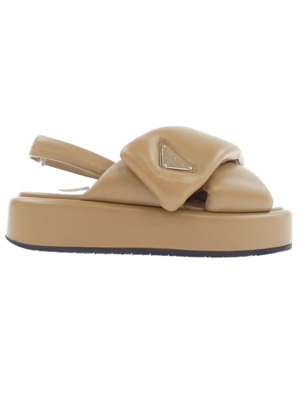 Prada Triangle Logo Sandals